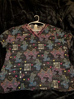 Mickey scrub top