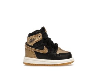 Jordan Kids' Black and Gold First-shoes-baby-shoes 2CC