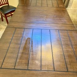 Solid Hardwood Ashley Dining Table & 6 Ultra-Durable Chairs – Great Value!