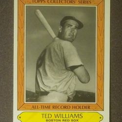 1985 Topps Ted Williams Boston Red Sox #38 Theodore Samuel All-Time Record Holder Collector's Series Baseball Card Vintage Collectible Sports MLB