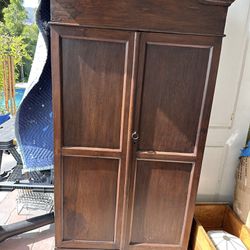 Wood Cabinet With Shelves