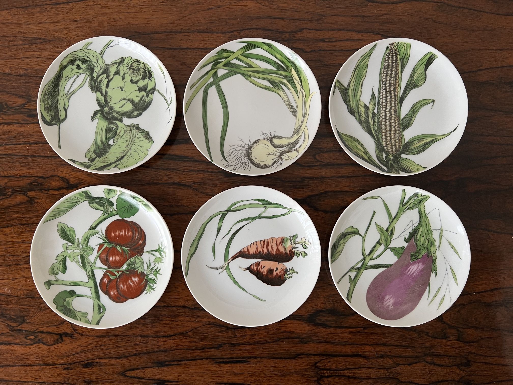 Vintage Japanese Vegetable Plates