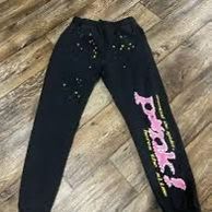 Black And Pink Spider Pants