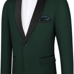 NOWT Mage Male Men's Slim Fit Dark Green *Jacket Only* Size S 