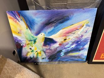 Colorful Dove Canvas Wall Art