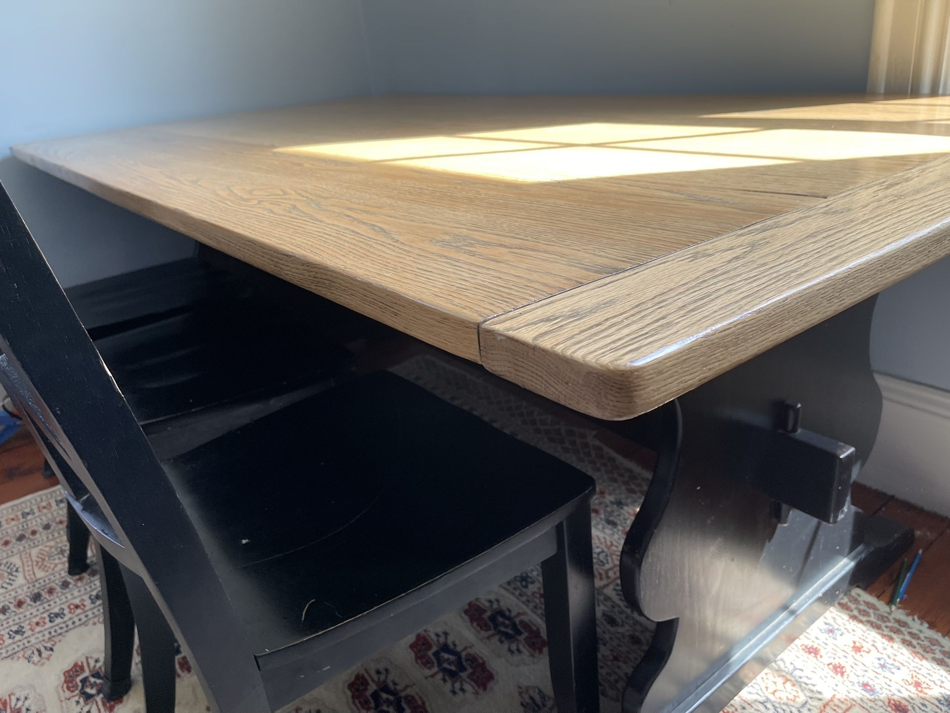 Farmhouse Style Dining Table Solid Oak