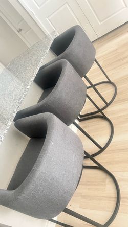 ✨ 3 Gray Counter Height Bar Stools — Houston, TX ✨