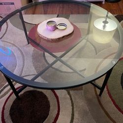 Modern Round Glass Coffee Table – Sleek & Minimal