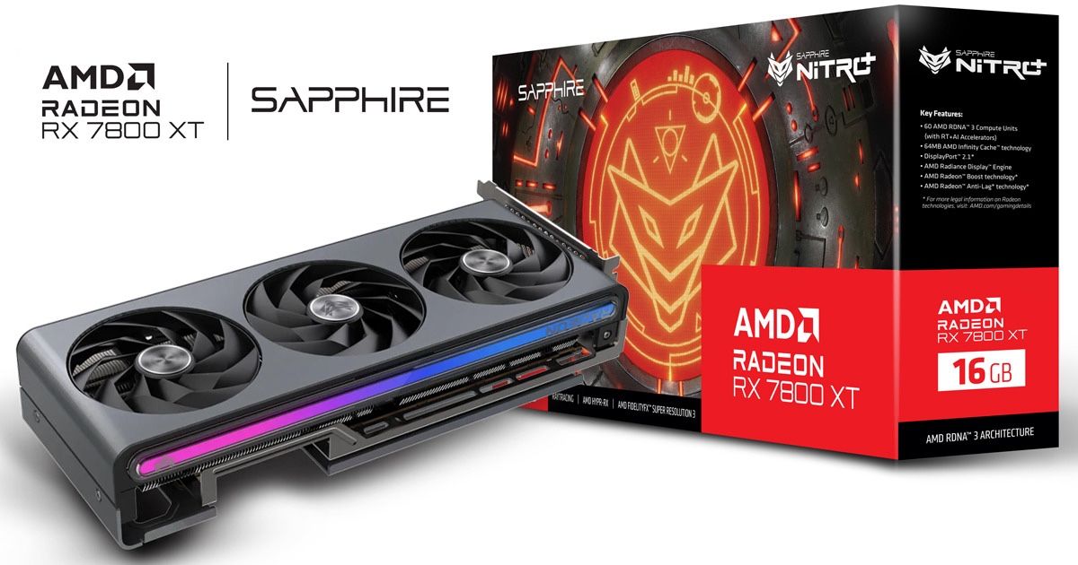 Sapphire NITRO+ Radeon RX 7800 XT
