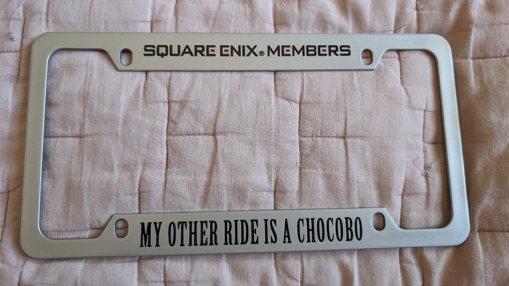 Square Enix Members "My Other Ride is A Chocobo" License Plate Frame Reward