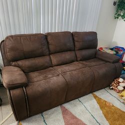 Electric recliner 3 seater sofa