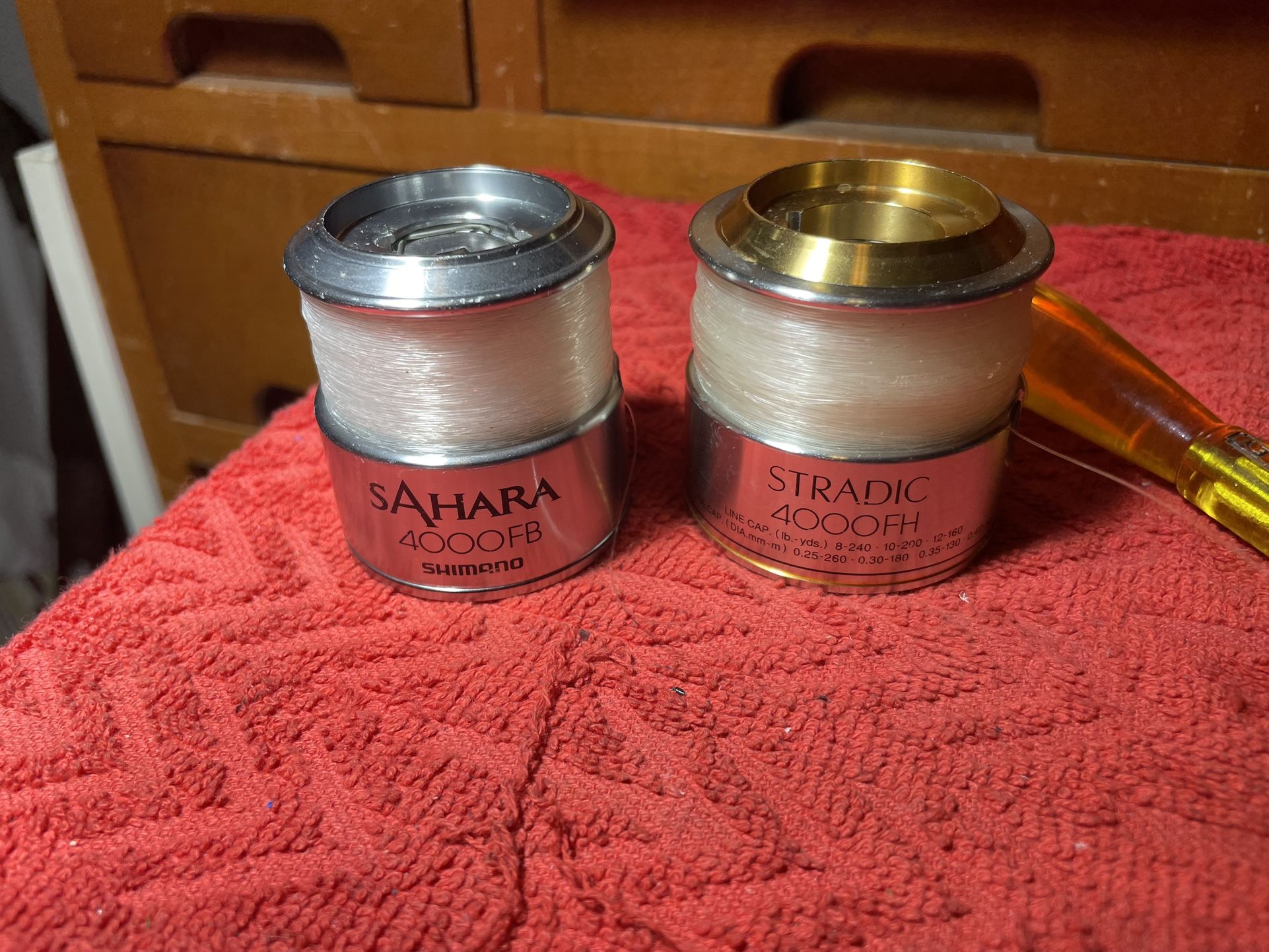 2 Shimano fishing reels spools $40 for both