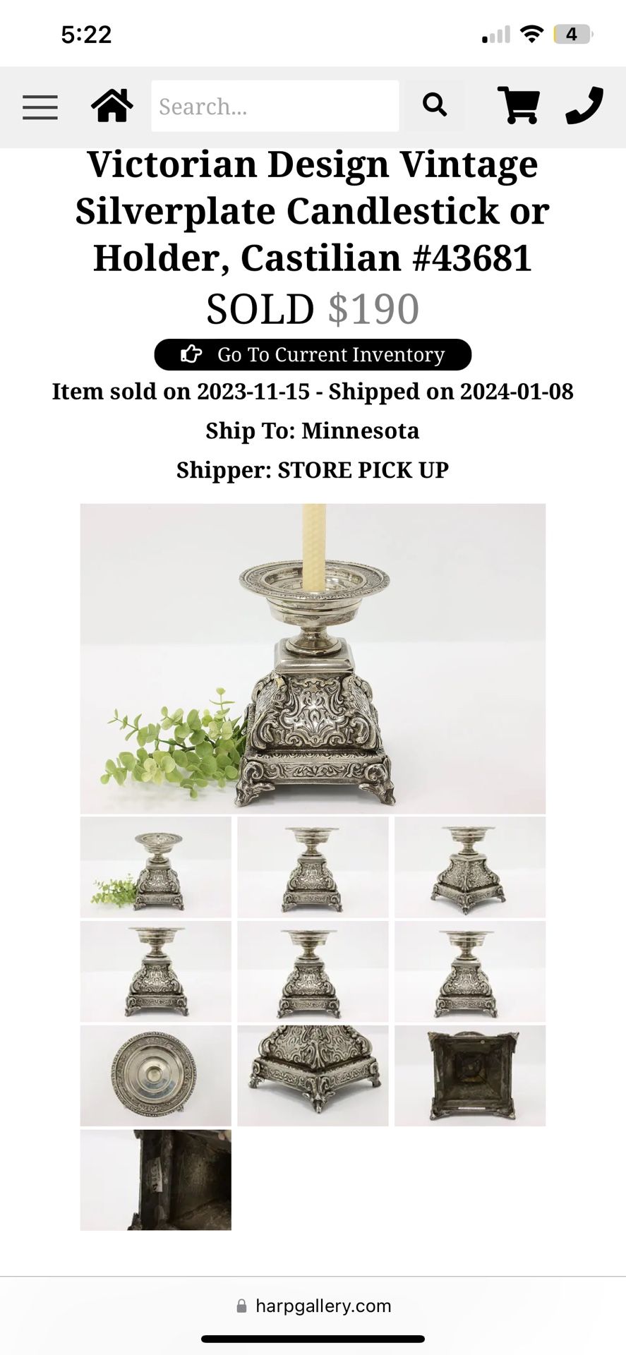 Vintage Candle / Candlestick Holder