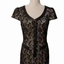 Moda International Lace Leather Dress