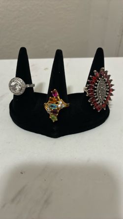 Silver rings w/ stones