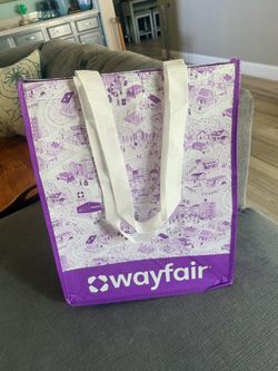 (100) totals Purple Wayfair reusable shopping bags