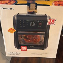 Chefman 12-Quart 6-in-1 Air Fryer Oven with Digital Timer, Touchscreen, and 12 Presets - Family Size Countertop Convection Oven, Dishwasher-Safe Parts