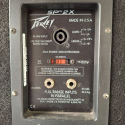 Peavey Speakers( SP2 X2)1000 Watts  (SP3 X 2  1200 Watts $1200 all 4 Speakers Like New  Or Trade Dj Equipment Recording Equipment Smaller Speaker  Amp