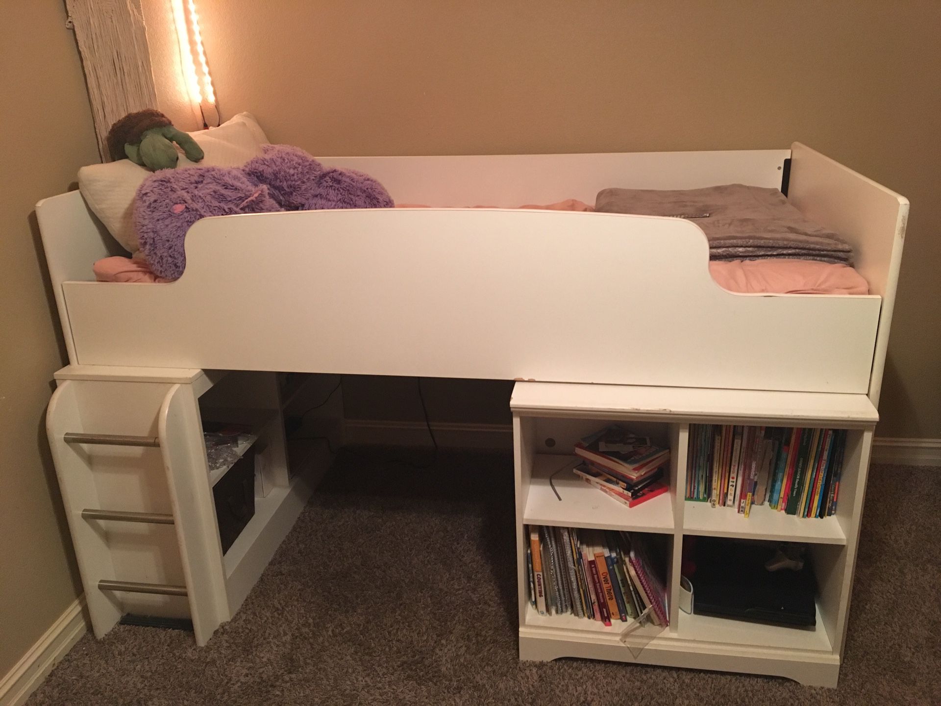 Loft Bed with Shelves