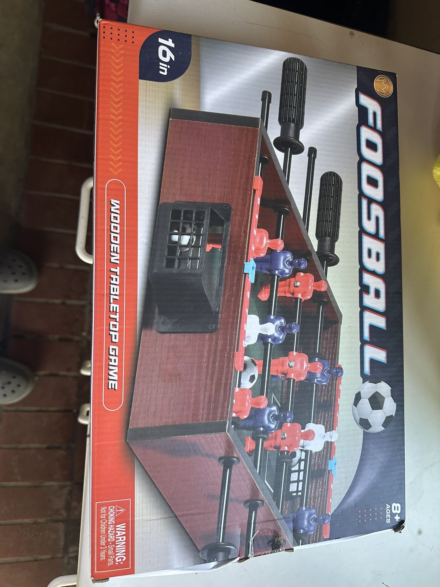new foosball 16in wooden tabletop game