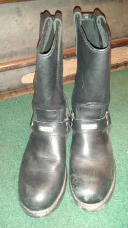 Men's motorcycle riding boots.