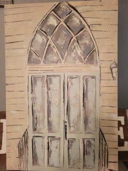 Canvas Of Old Church