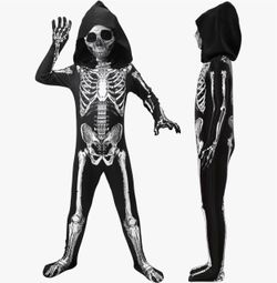 New!! Kids Skeleton Costume w/mask