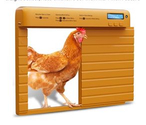 Automatic Chicken Coop Door Battery Powered with Timer & Light Sensor, LCD Display  New 