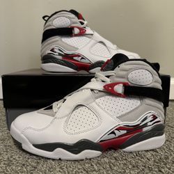 Air Jordan 8 Retro White True Red Bugs Bunny 2025 Men’s Size 7.5 (SKU: 305381-100)