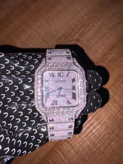 Fully Iced Out Santos 41mm