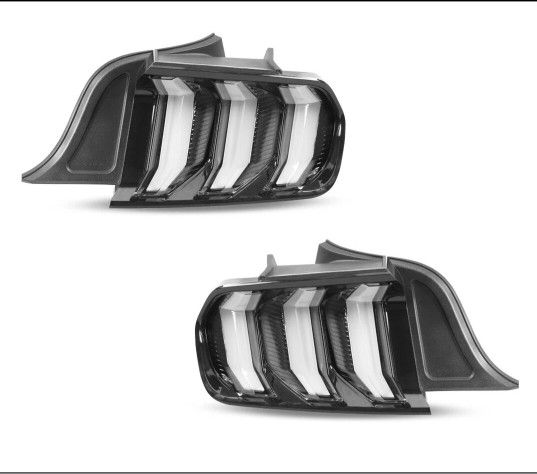 Full LED TAIL Light white Housing For 15=23 ford mustang 