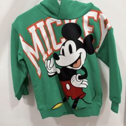 green mickey hoodie 4t