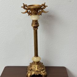Gold And Marble Decorative Candle Holder