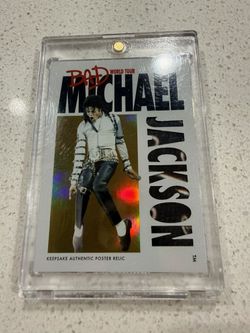 2026 Michael Jackson Keepsake Bad Tour Poster Relic Card /17 SSP RARE CASE HIT!