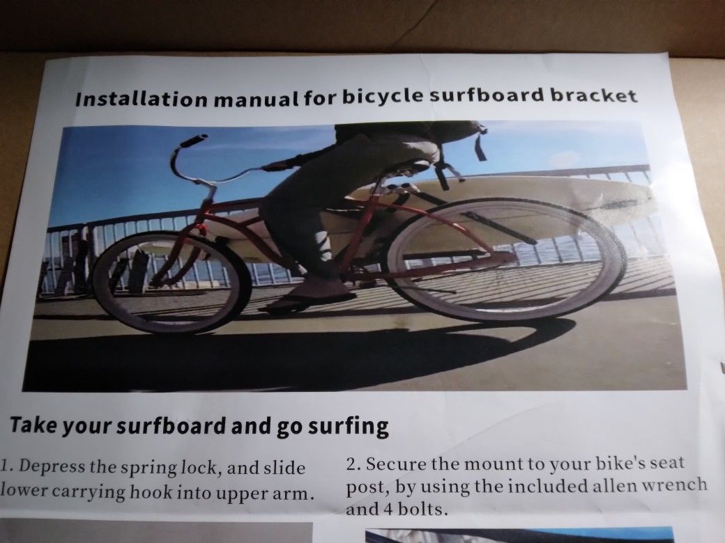 Bike Surfboard Mount Bracket Rack