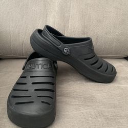 Nautica River Edge Slip On Water Shoes Clogs Black men's Size 9 women's size 11