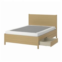 King sized bed frame with storage