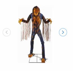 Haunted Hill Farm 7.5-ft Freestanding Motion Activated Lighted Life Size Skeleton Animatronic.