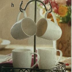 Princess house Portador de tazas con 4 tazas