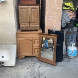 Bathroom Cabinet And Sink