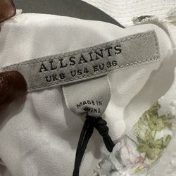All saints white floral dress