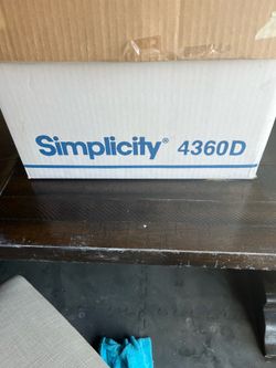 Simplicity 4360D sewing machine.