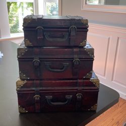 Decorative Suitcase Storage Boxes