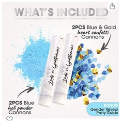 Gender Reveal Confetti Cannon BOY