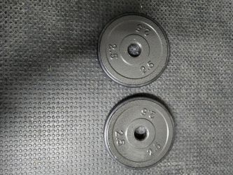 Pair of 2.5 lb Standard Weight Plates (5lbs Total) - 1" Hole