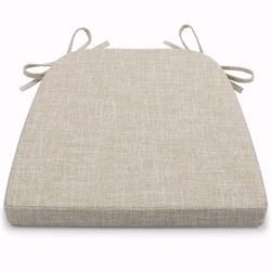 Set Of 4 Chair Cushions with Ties for Dining Chairs [17 x 16.5 Inches]