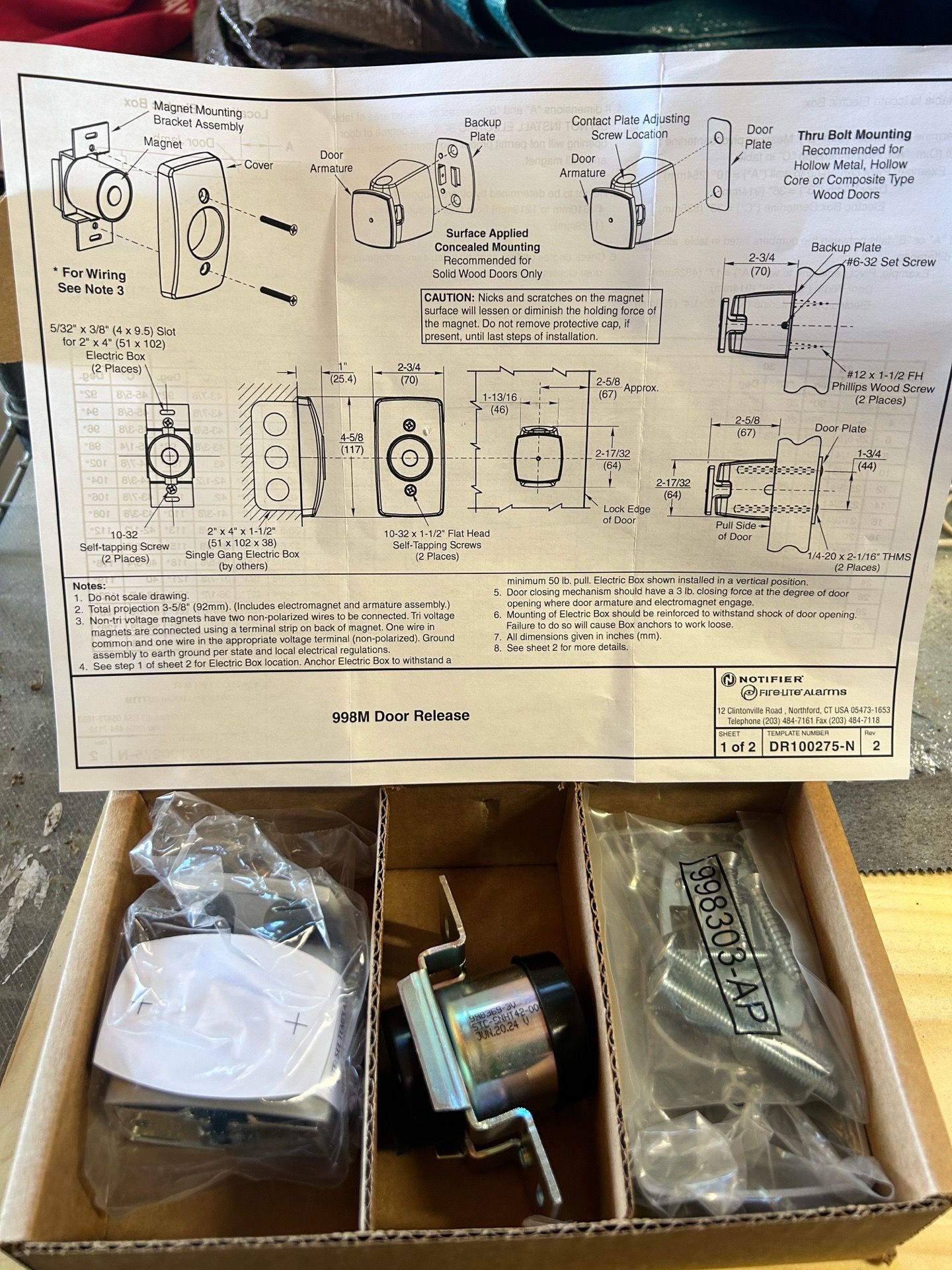 Assa Abloy (Norton Rixson) Magnetic Door Hold Opens