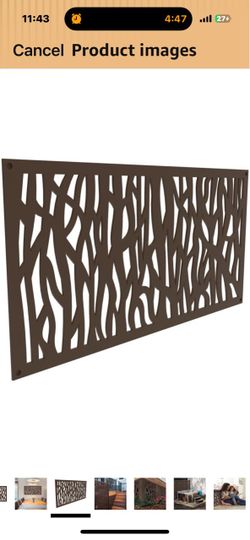 6 NEW Freestyle 2x4 Sprig Decorative Screen Panels - Umber Brown