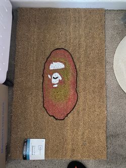 Hand Painted Bape Head Doormat 