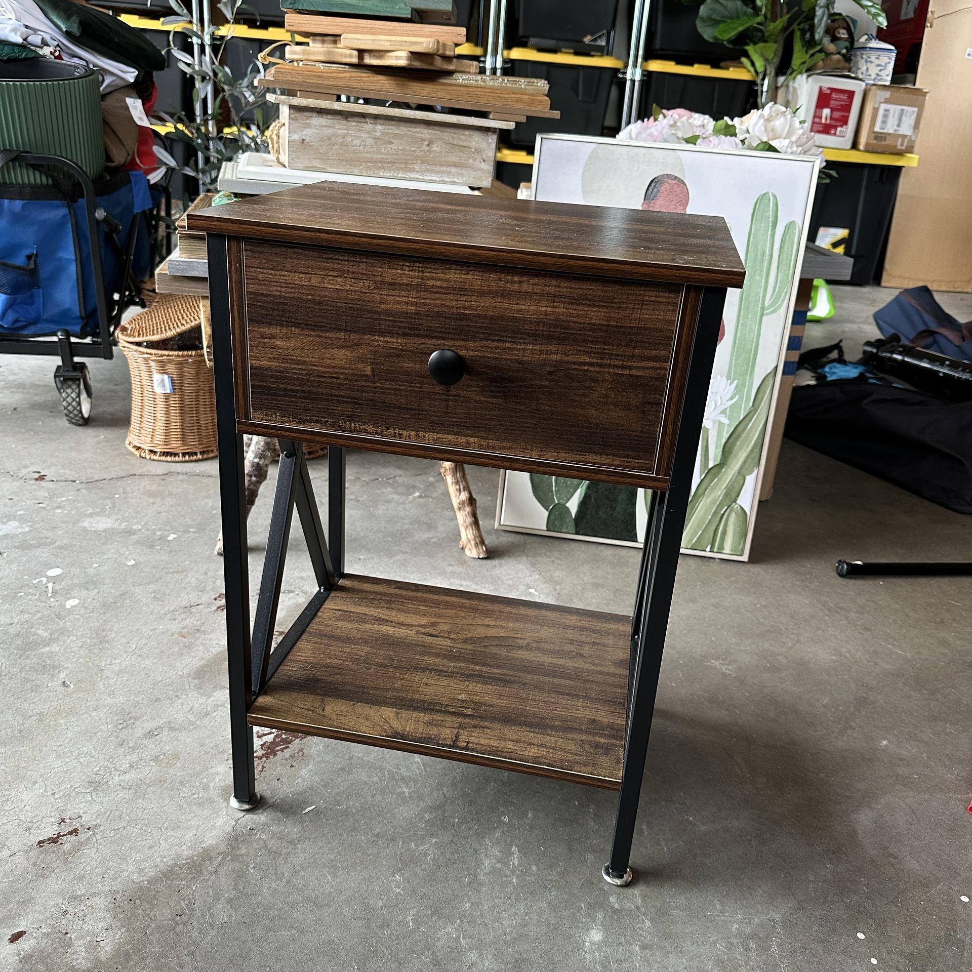 Wooden Side Table with Drawer